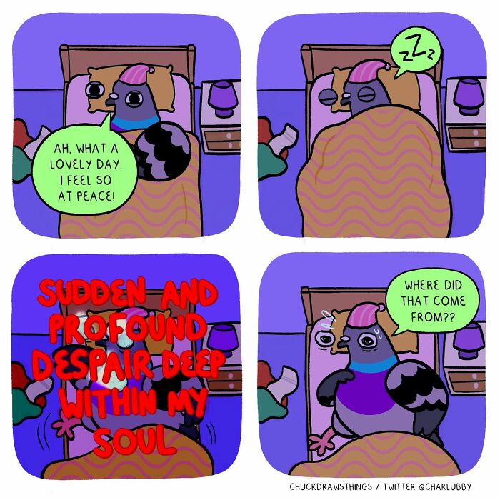 50 New Comics That Perfectly Capture What Anxiety Feels Like, Starring An Unexpected Hero: A Pigeon