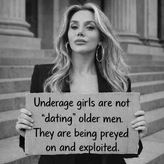 Courtney Stodden holding a sign stating underage girls are exploited, drawing attention to the inappropriate comedy sketch. Courtney Stodden holding a sign stating underage girls are exploited, drawing attention to the inappropriate comedy sketch.
