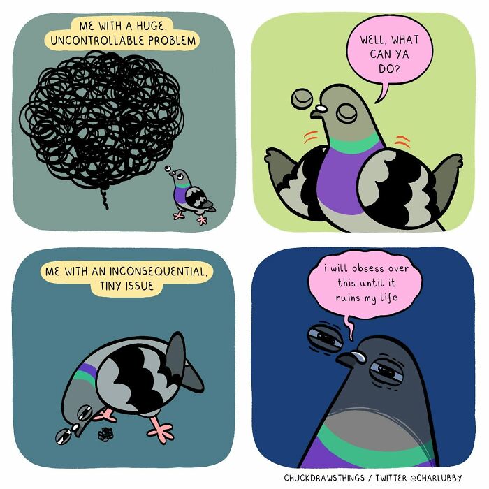 50 New Comics That Perfectly Capture What Anxiety Feels Like, Starring An Unexpected Hero: A Pigeon
