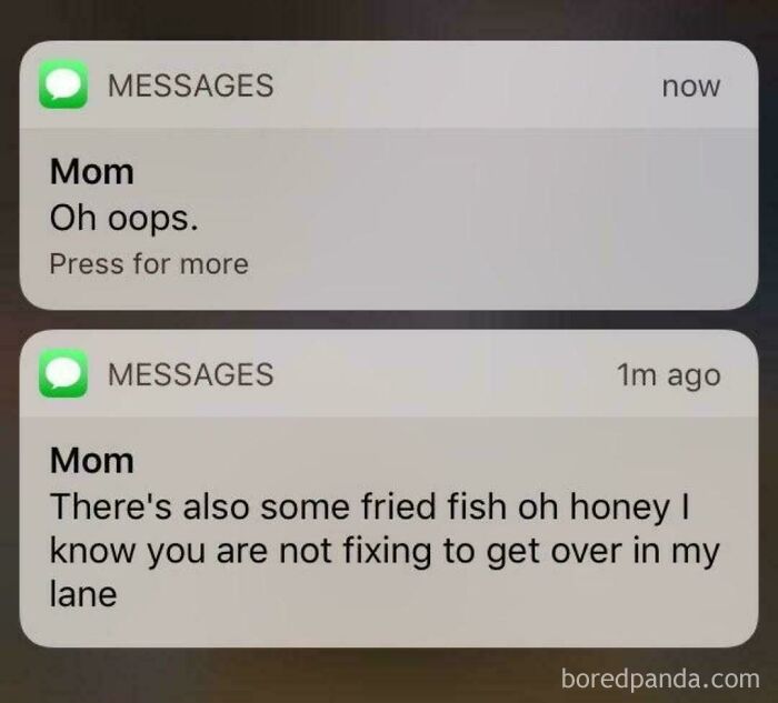 A screenshot of text messages from 'Mom' with nonsensical phrases, illustrating clueless old people online behavior.