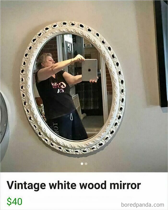 An old person takes a mirror selfie with an iPad, capturing a clueless moment for old people online.