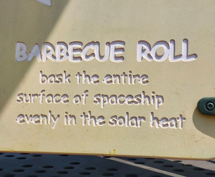 A sign in Japan with a funny example of getting lost in translation for a 'Barbecue Roll'.