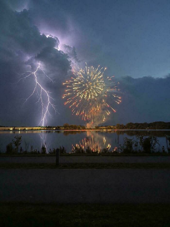 Someone Got A Snap Of This In My Town Fireworks Last Night