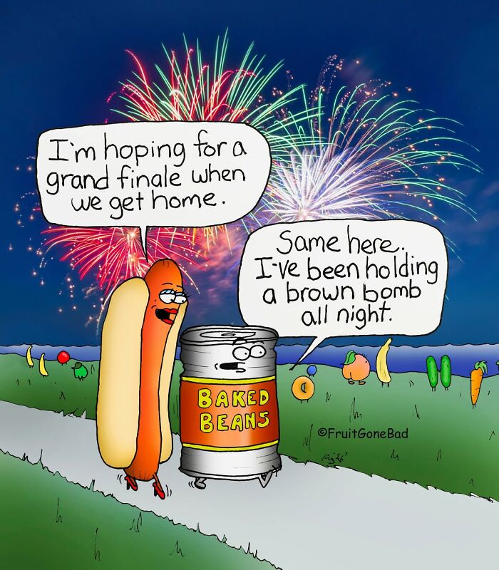 40 New “Fruit Gone Bad” Comics That Turn Everyday Produce Into Hilarious Comedy Gold
