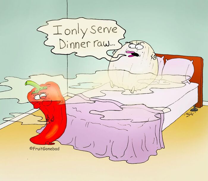 40 New “Fruit Gone Bad” Comics That Turn Everyday Produce Into Hilarious Comedy Gold