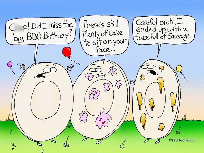 40 New “Fruit Gone Bad” Comics That Turn Everyday Produce Into Hilarious Comedy Gold
