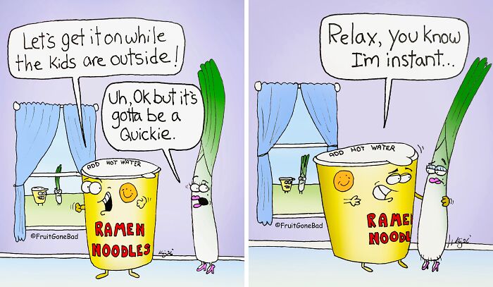 40 New “Fruit Gone Bad” Comics That Turn Everyday Produce Into Hilarious Comedy Gold