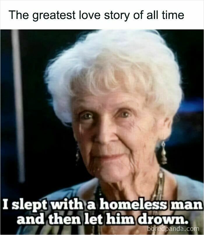 An elderly woman from Titanic, representing a meme about superior decades of the 80s and 90s.