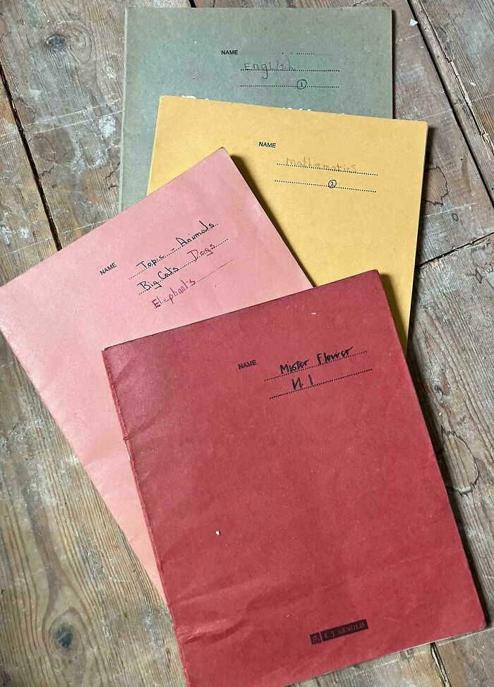 School exercise books, a familiar good memory of life in the 80s.