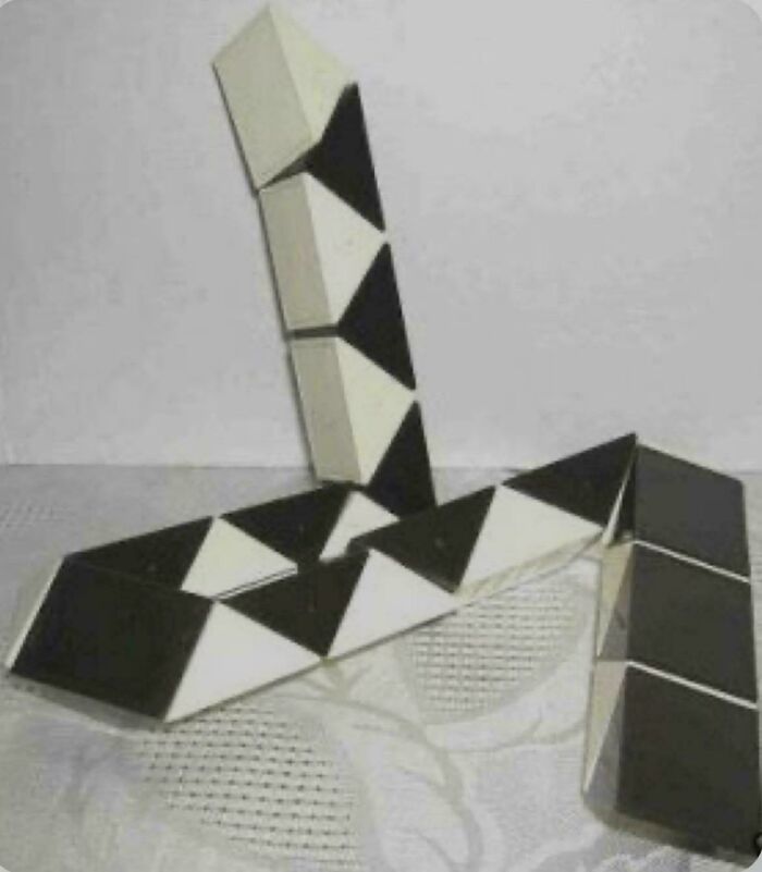 A black and white twist puzzle, a good memory of life in the '80s.