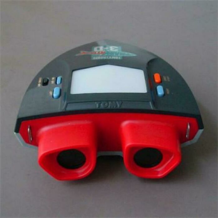 A retro 80s Tomytronic 3D game console, a vivid memory from life in the 80s.