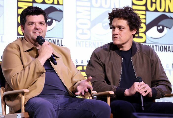 Phil Lord during his career highlights with fellow director Christopher Miller, discussing film projects and creative collaborations.