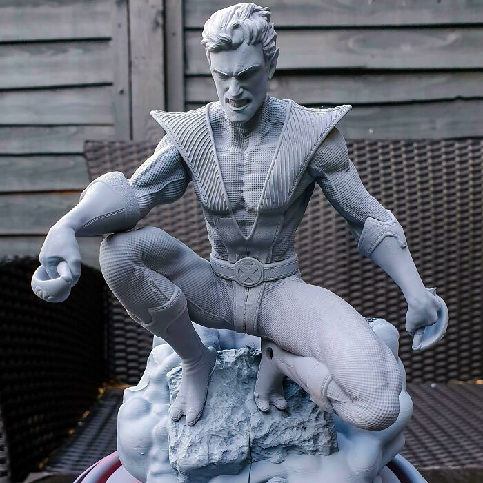 Detailed X-Men character statue, demonstrating the capabilities of 3D printers for cool and useful prints.