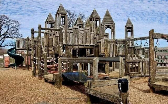 90s Playgrounds Went All In On The Wooden Castle Aesthetic — Anyone Else Remember These?