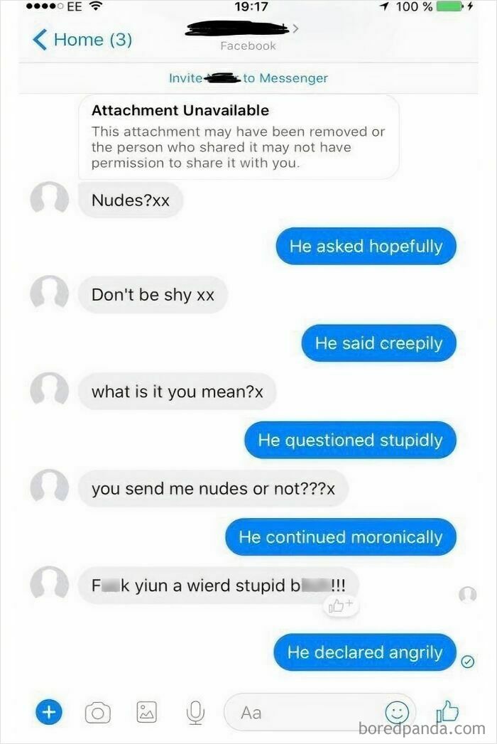 A text message conversation showing a series of messages that highlight a person's stupidity in their communication.