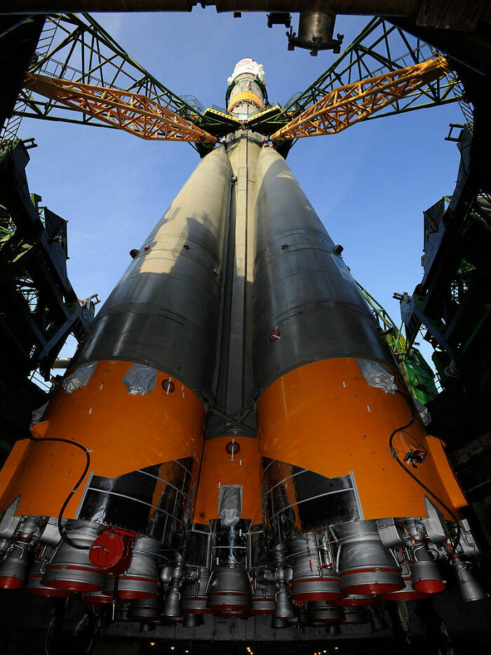 A massive rocket on a launchpad, a testament to genius technologies that make everyday life easier and satisfying.