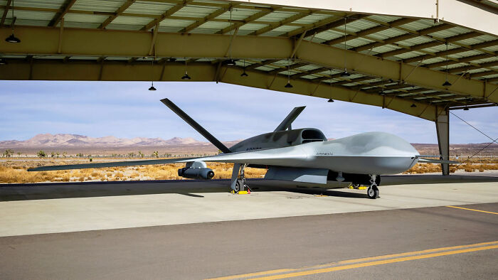 An advanced drone aircraft, representing genius technologies.