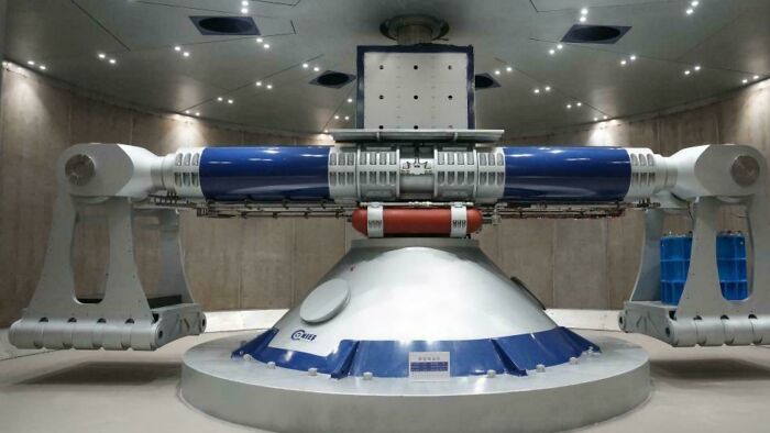 A large, advanced piece of technologies in a laboratory setting, showcasing genius technologies that make life easier.