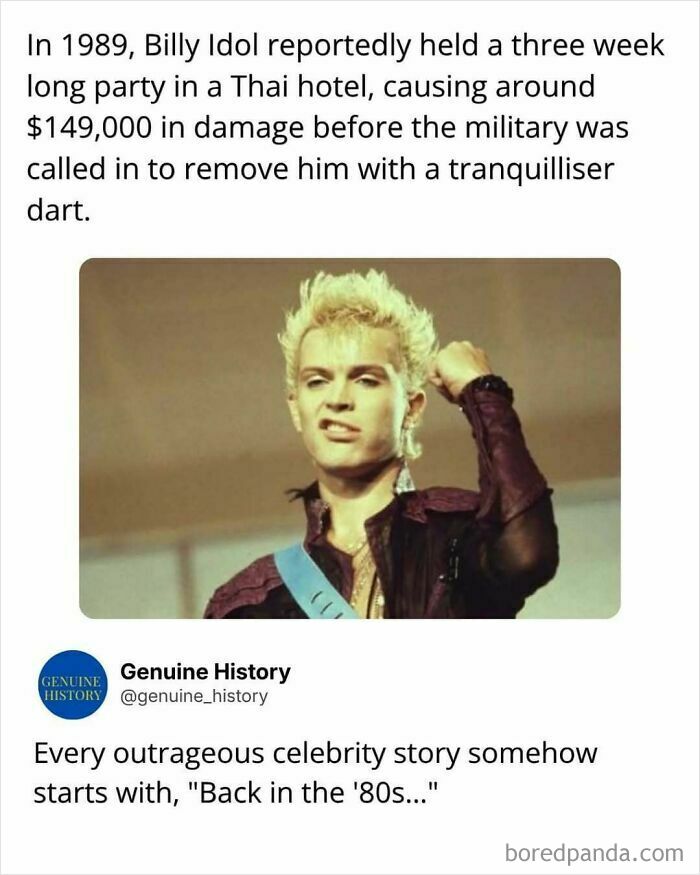 Billy Idol posing, a fascinating fact about celebrities that might change how you see the world.