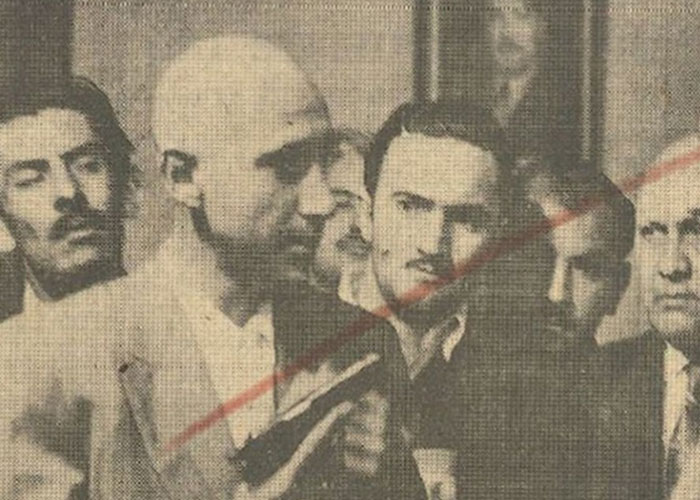 A vintage photo showing the 24-year-old man surrounded by others, involved in a street fight and national nightmare. A vintage photo showing the 24-year-old man surrounded by others, involved in a street fight and national nightmare.