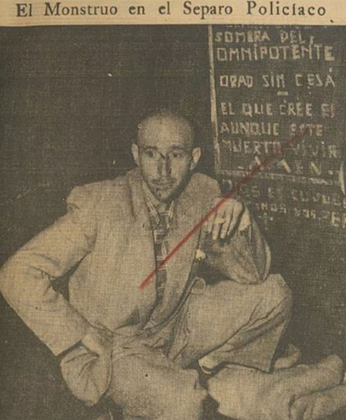 A newspaper clipping showing the 24-year-old in a messy suit, part of the street fight's chilling chain of events. A newspaper clipping showing the 24-year-old in a messy suit, part of the street fight's chilling chain of events.
