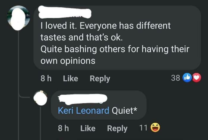 An online correction of a typo, changing bashing to quiet.