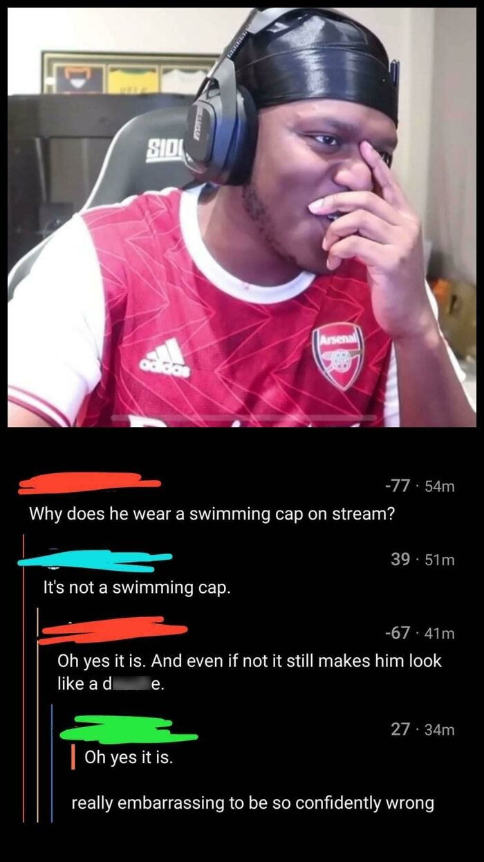 People had the pleasure of correcting someone online about KSI's headwear on stream.
