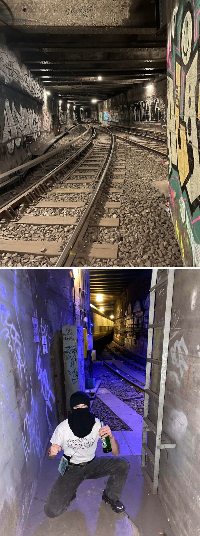 Urban explorers discovered abandoned train tracks and graffiti-covered tunnels, unexpected things they never expected to find.
