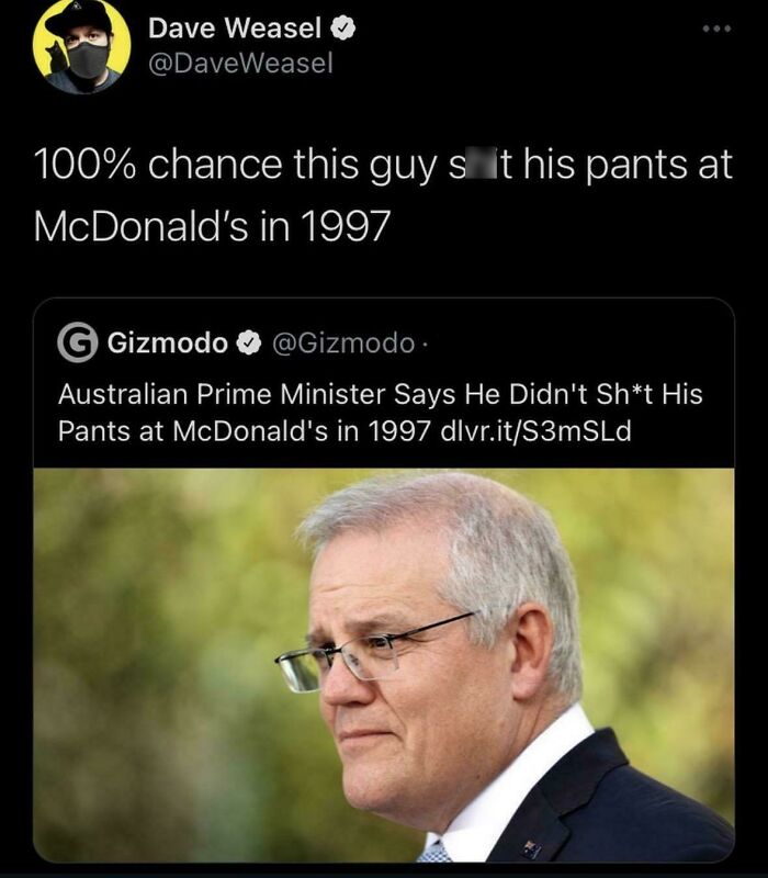A funny news article about a politician and a tweet, showcasing people being way too specific.