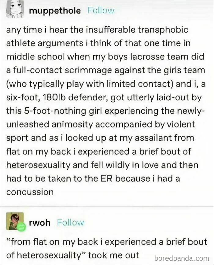 A Tumblr post details a humorous encounter during a lacrosse game, showcasing internet chaos.