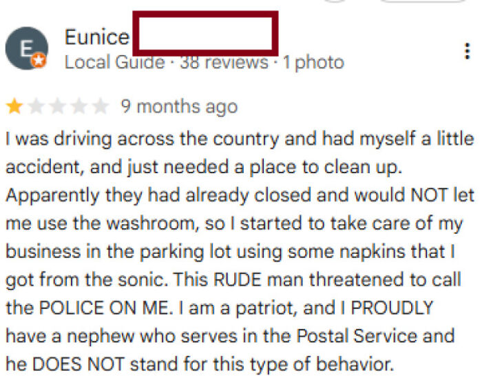 Elderly people posting a detailed, funny complaint about a washroom incident, demonstrating hilarious unsupervised internet access.