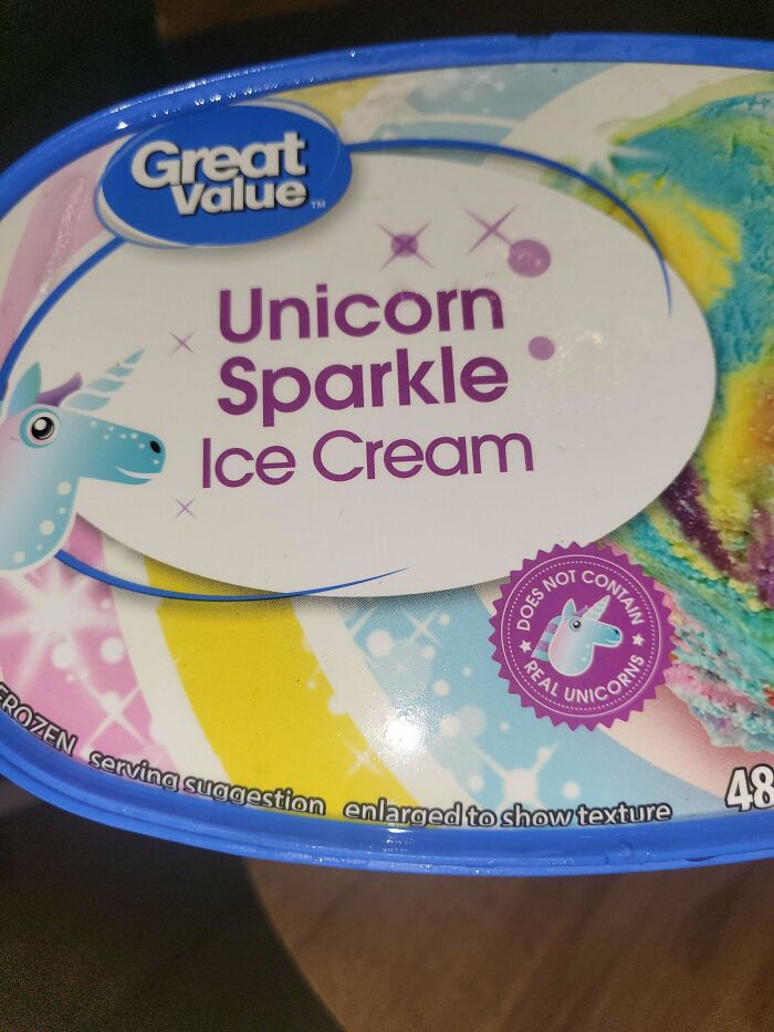 After About 2 Months Being Obsessed With A Specific Ice Cream, My Toddler Suddenly Became Seriously Concerned That Said Ice Cream Actually Contained Parts Of Her Favorite Animal. Fortunately, The Ice Cream Itself Has A Nifty Label For Exactly This Situation