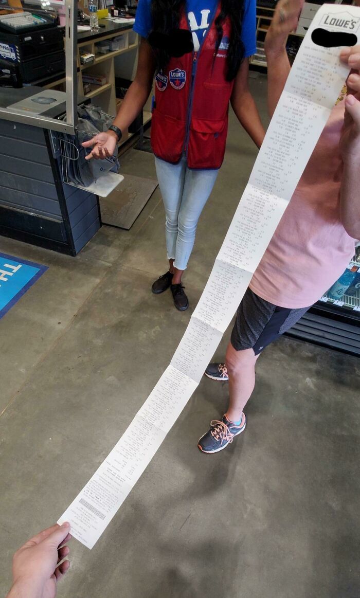 One Of The Longest Store Receipts I've Ever Seen