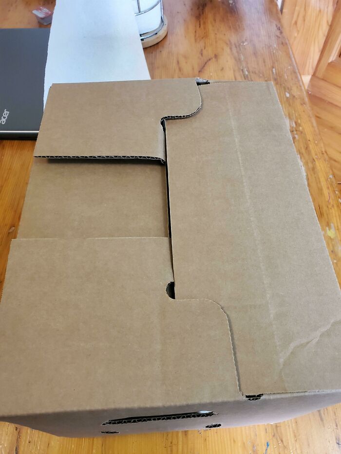 This Box That Had Cut Outs For The Corners Of The Flap, So You Don't Have To Fight The Box To Fold One Corner Over The Top Of Another