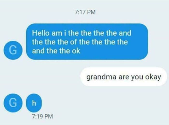 A screenshot showing a nonsensical text message from elderly people proving they shouldn't have unsupervised internet access.