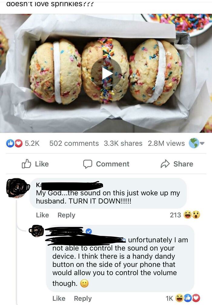 Elderly people commenting loudly on a video of cookies with sprinkles, illustrating their unsupervised access to the internet.