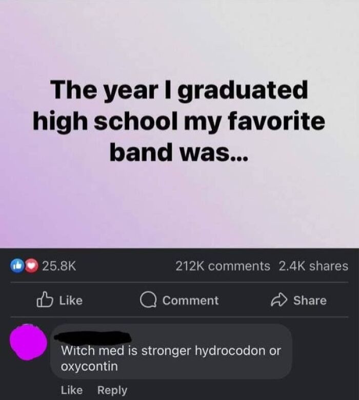Elderly people using the internet; a comment on a post asking Witch med is stronger hydrocodon or oxycontin.