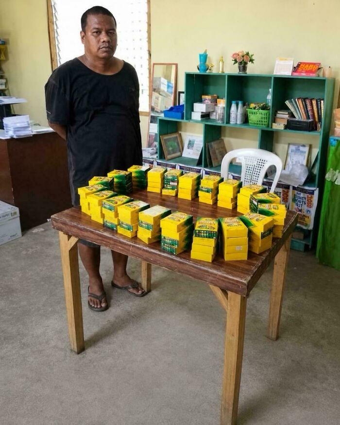 Chris Francisco, A Man With Autism, Spent Over Two Years Saving Enough Money To Buy 160 Boxes Of Crayons For Children In Need
