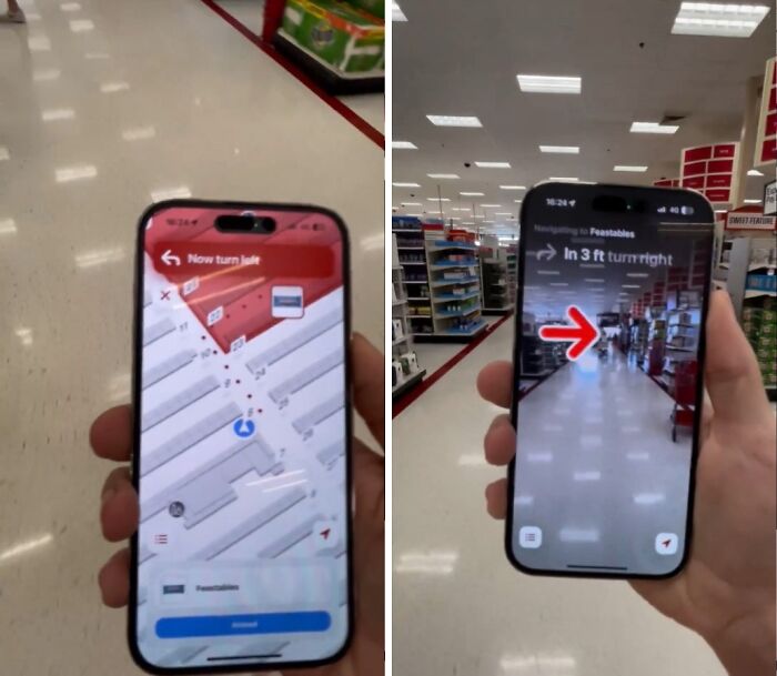 A smartphone displaying indoor navigation with genius ideas to solve everyday problems.