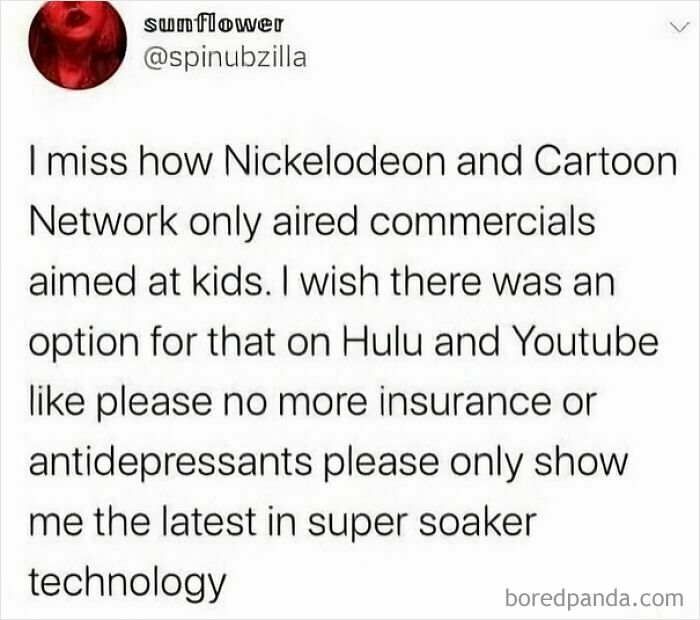 A social media post about missing old Nickelodeon and Cartoon Network commercials.