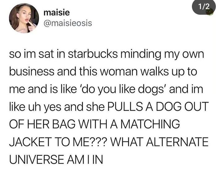 A tweet describing an unexpected encounter, leading to a hilariously embarrassing screenshot where someone is busted for lying.