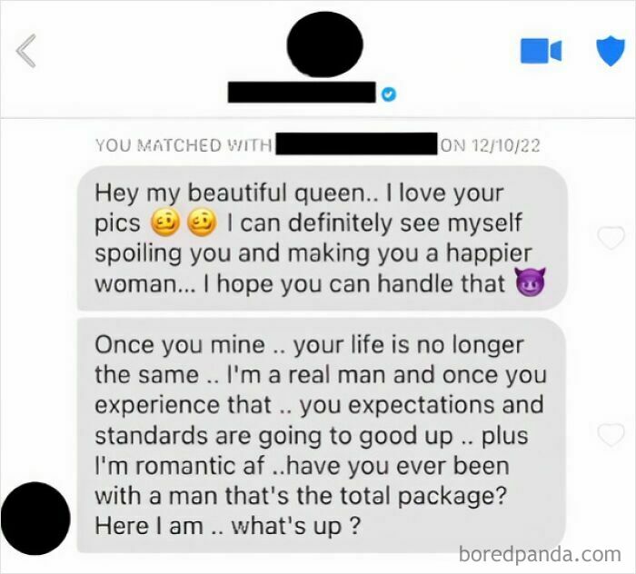 A screenshot of uncomfortable messages from toxic men making women disappointed.