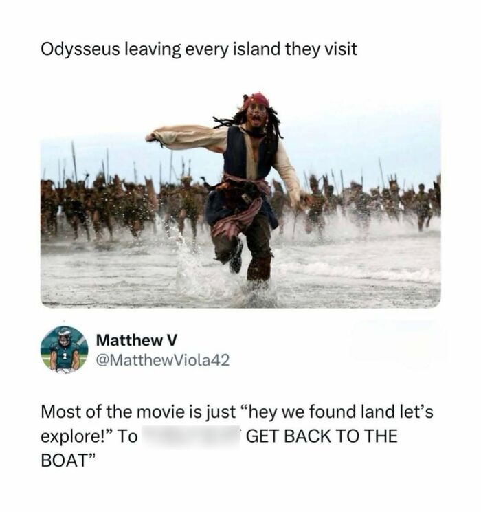 Captain Jack Sparrow from Pirates of the Caribbean movies runs from a crowd on a beach, a scene from the media.
