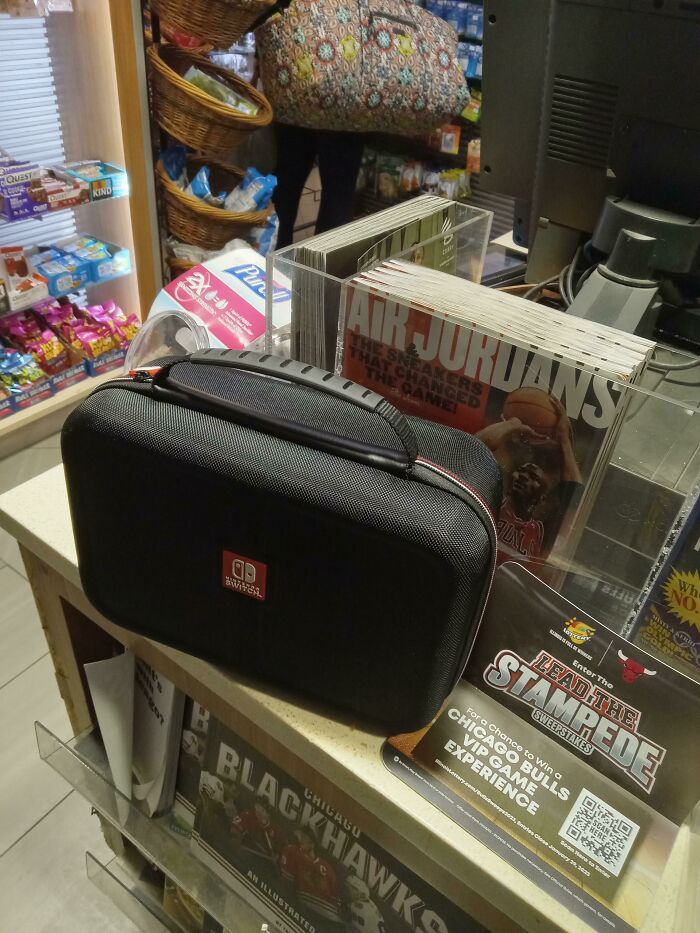 Nintendo Switch case left at store checkout counter by mistake