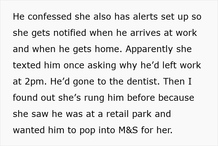 Woman obsessed with tracking her son's location, using alerts for work and personal errands.
