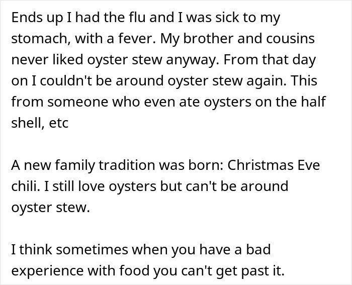 A screenshot of a Reddit comment explaining the aftermath of a teen showing a friend what happens if she's forced to eat what she doesn't want. A screenshot of a Reddit comment explaining the aftermath of a teen showing a friend what happens if she's forced to eat what she doesn't want.