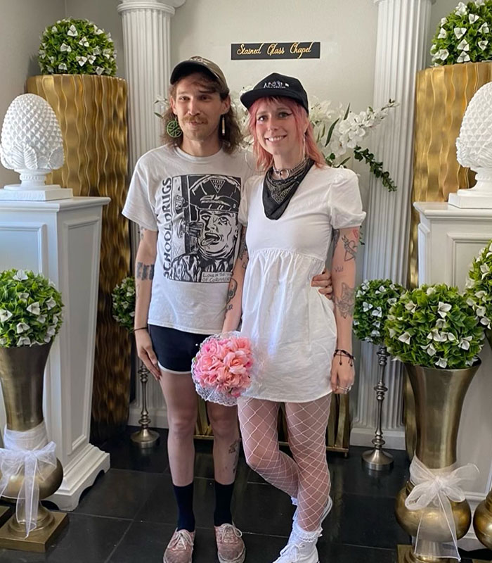 A Canadian woman and man smiling for a photo, relating to the Jersey Shore incident.