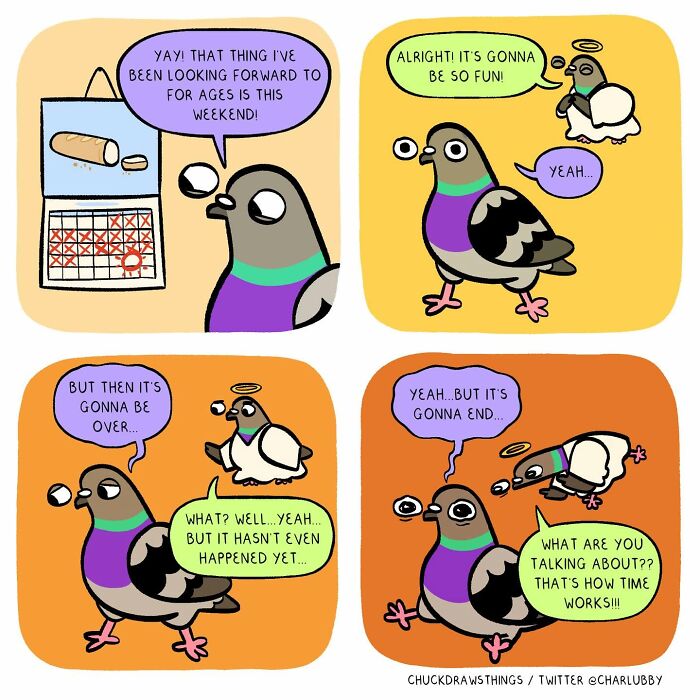 50 New Comics That Perfectly Capture What Anxiety Feels Like, Starring An Unexpected Hero: A Pigeon