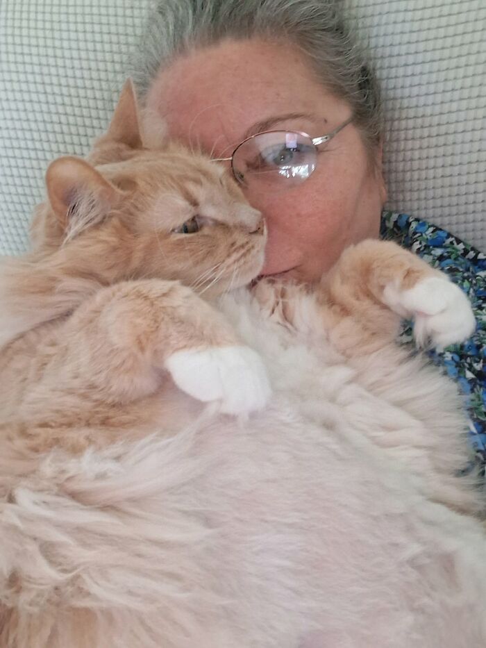 My Snuggle Bug, Charlie, Laying On Me