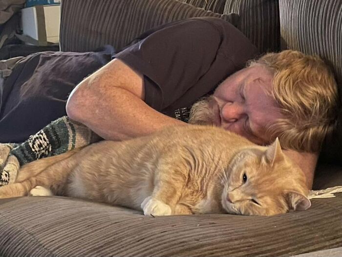 My Husband Kevin And His Cat Worm🥰